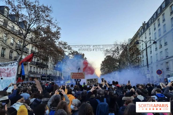 Manifestation "sécurité globale" : incendie et débordements entre manifestants et forces de l'ordre