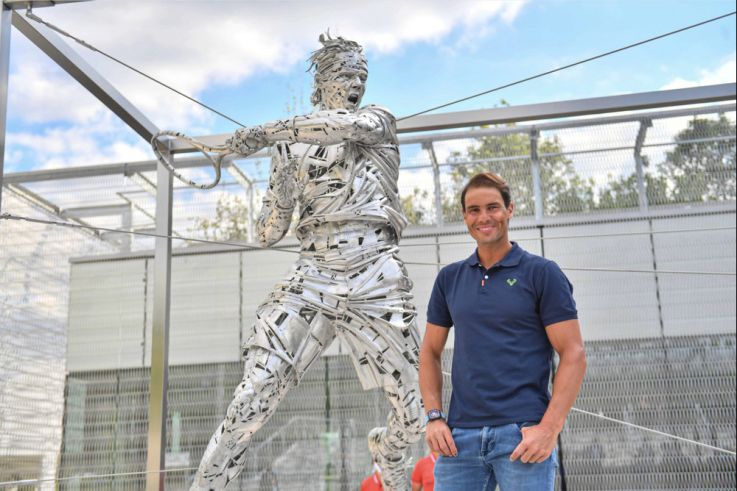 Une statue de Rafael Nadal inaugurée au stade Roland-Garros 