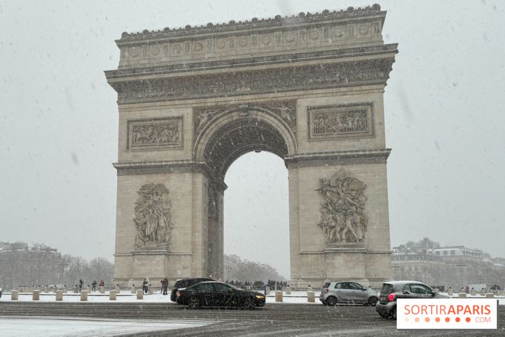 La Neige à Paris - Arc de Triomphe