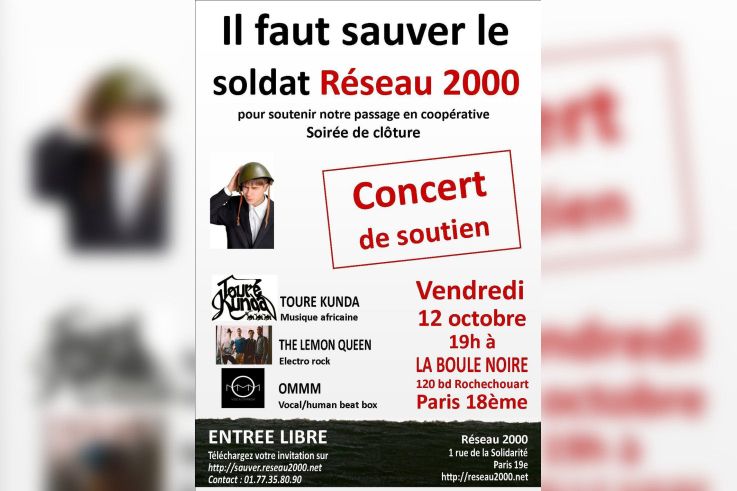 Concert TOURE KUNDA, LEMON QUEEN ET OMMM : soutien à "il faut sauver le soldat Réseau 2000"