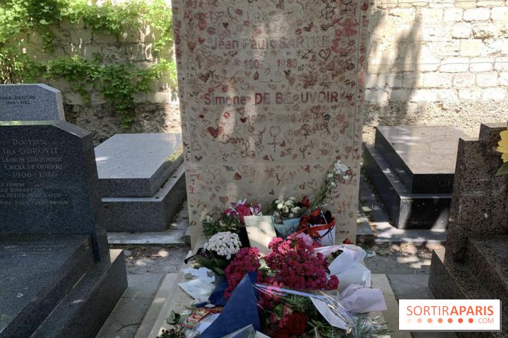 Tombe Jean-Paul Sartre Simone de Beauvoir cimetière du Montparnasse