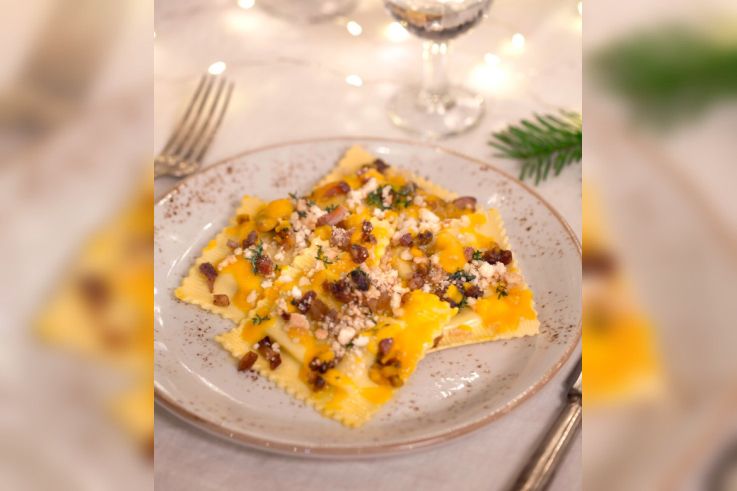 La recette des Ravioloni di zucca e amaretti de Fabrizio Cosso, chef d'Eataly Paris