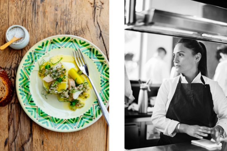 La recette des poireaux fondants et anguille fumée de Beatriz Gonzalez, cheffe de Coretta