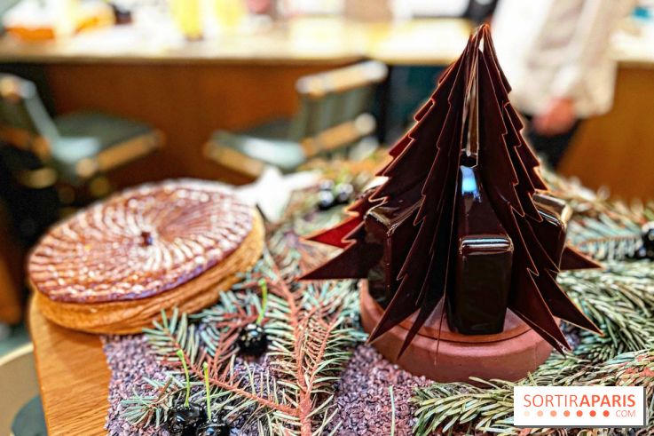 Bûche de Noel 2020 par Stephanie Le Quellec et Pierre Chirac au restaurant La Scène