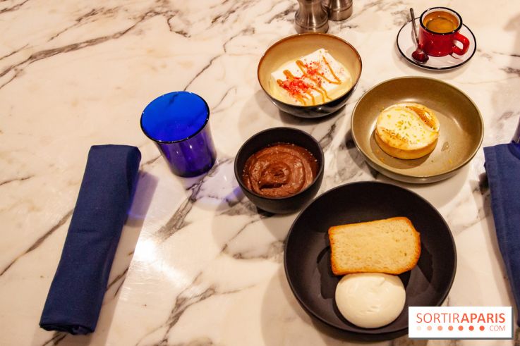 Douceurs de Jacopo Paris - ile flottante, mousse au chocolat, tarte au citron, baba au rhum