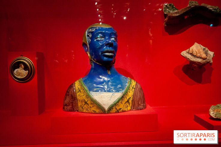 Buste de Mauresque, atelier de Montelupo, XVIe siecle- exposition En Couleurs au Musée d'Orsay