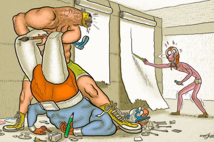 Le Catch de Dessinateurs à Moustache au Petit Bain