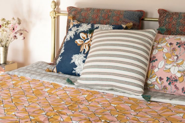 Jamini la marque franco-indienne de linge de maison coloré