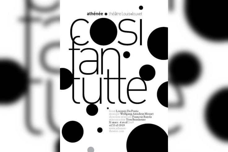 Opéra, Spectacle, Mozart, Lorenzo Da Ponte, Cosi Fan Tutte, Athénée Théâtre Louis Jouvet, François Bazola, Yves Beausnes