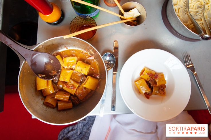 Cucina, Ducasse à la Maison de la Mutualité : paccheri à la joue de bœuf