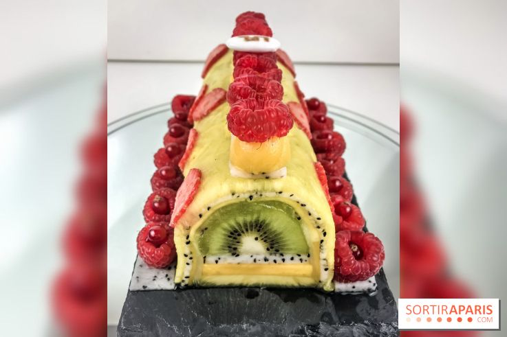 Bûche de Noël 100% fruits de la Ferme de Longchamp