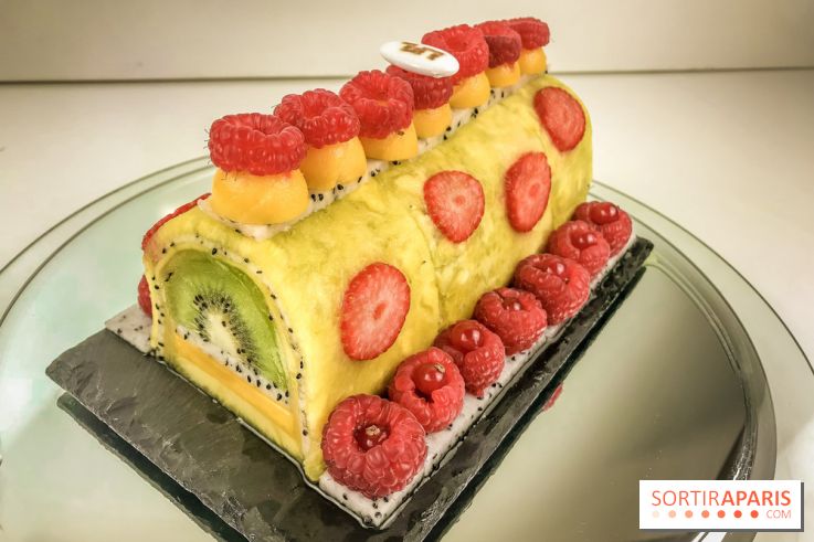 Bûche de Noël 100% fruits de la Ferme de Longchamp