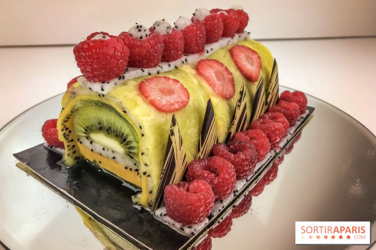 Bûche de Noël 100% fruits de la Ferme de Longchamp