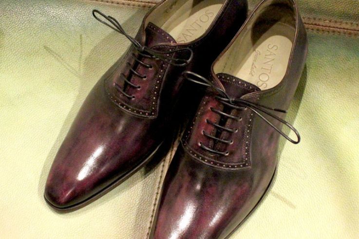 Souliers de la collection JMLEGAZEL, patine Black Orchidée