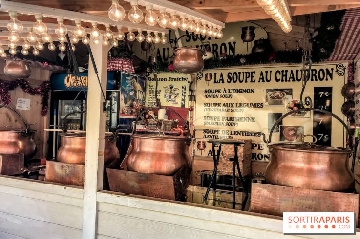Le Marché de Noël des Tuileries à Paris, soupe