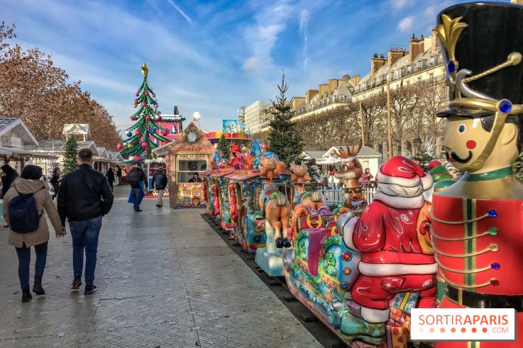 Le Marché de Noël des Tuileries à Paris, manèges