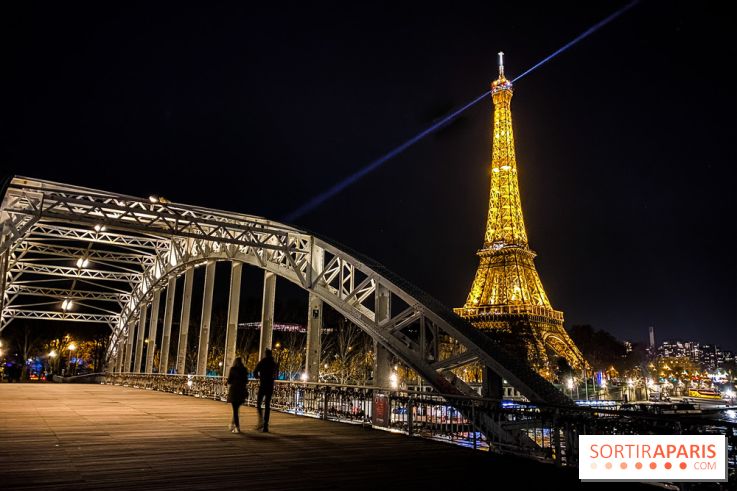 Visuel Paris Tour Eiffel pont nuit