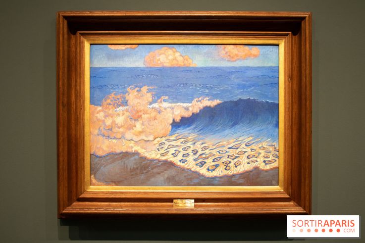 Marine bleue, effet de vagues, Georges Lacombe, vers 1883 - exposition Le Talisman de Sérusier au Musée d'Orsay