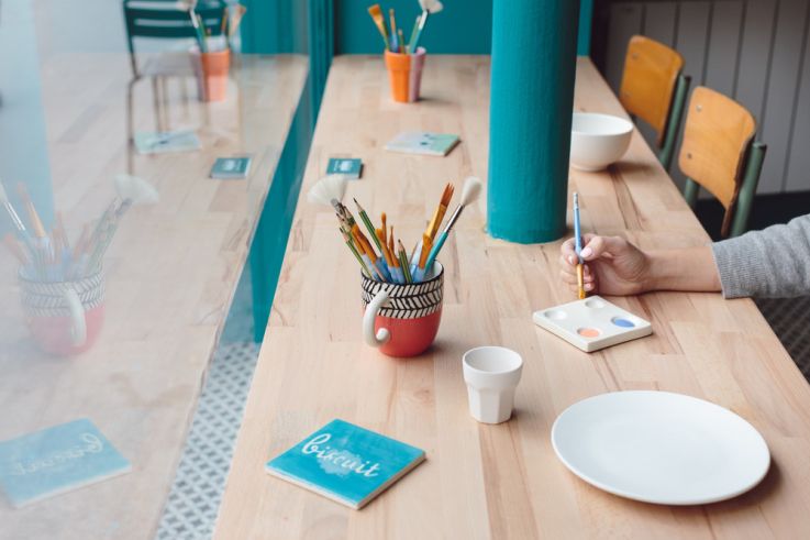 Biscuit, Atelier de peinture sur céramique
