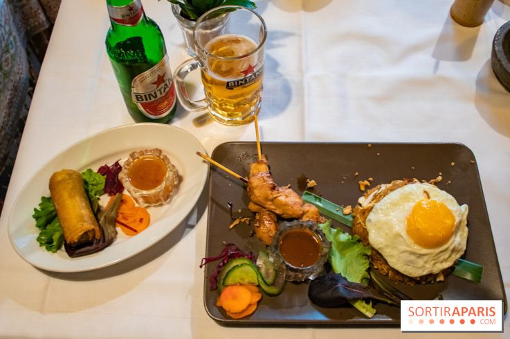 Djakarta-Bali : menu déjeuner