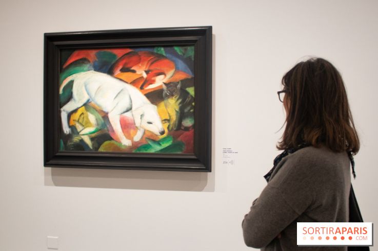 Trois animaux (chien, renard et chat), Franz Marc, 1912 - L'aventure du Cavalier Bleu au Musée de l'Orangerie