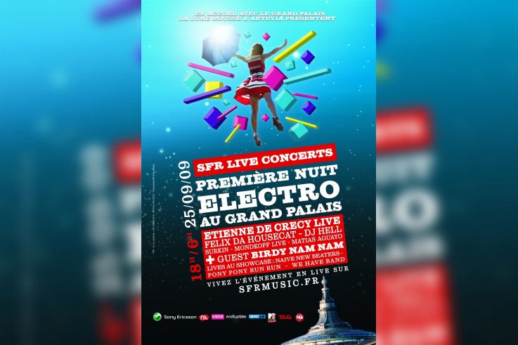 SFR, SFR live concerts, Grand Palais, Paris, Concerts, Etienne de Crécy. Birdy Nam Nam, BNN