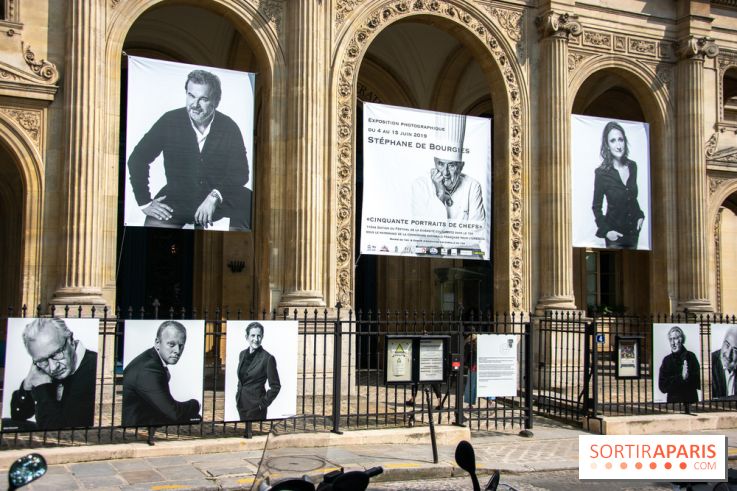 Expo Stéphane de Bourgies, Cinquante portraits de chefs, à la Mairie du 1er