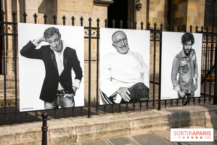 Expo Stéphane de Bourgies, Cinquante portraits de chefs, à la Mairie du 1er