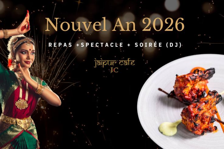 Réveillon du Nouvel An 2026: ambiance Bollywood au Jaipur Café 