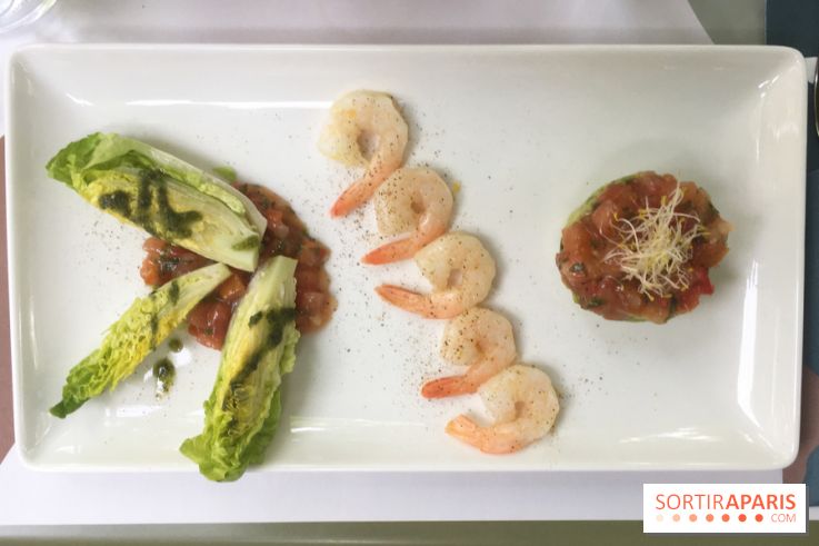 Tartare d'avocat, crevettes