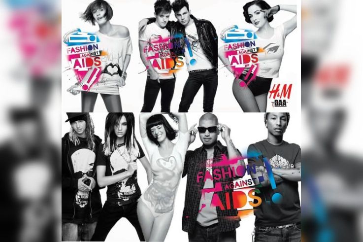 fashion against aids, paris, h&m
