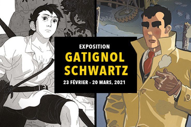 Exposition Gatignol - Schwartz, les dessinateurs BD à découvrir à la galerie Daniel Maghen