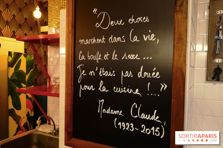 Madame Claude - Restaurant Paris 15ème - Une citation en forme d'épitaphe