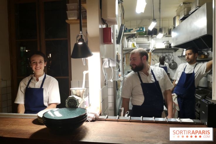 Restaurant Mieux - La brigade dans la cuisine ouverte