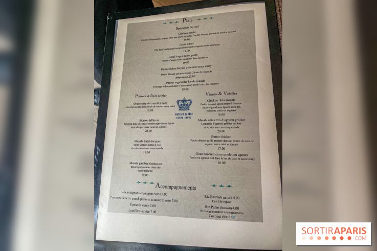 Mayfair Garden, le restaurant indien à Paris - album photo