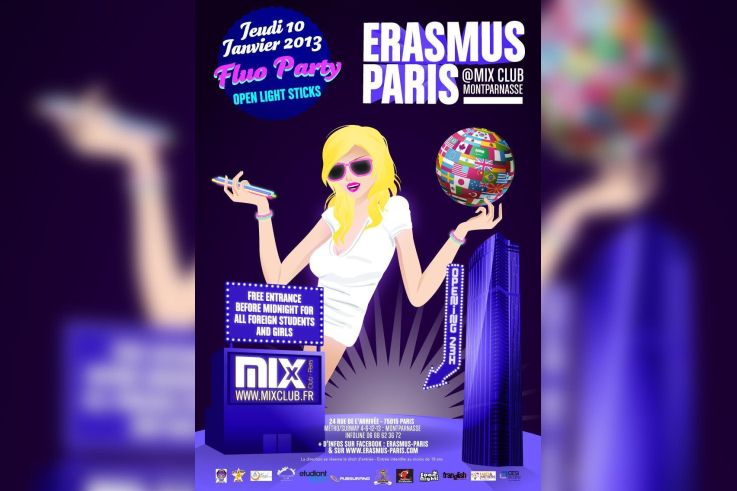 Erasmus Paris : Fluo Party