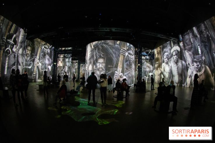 Photos : Exposition immersive Jimmy Nelson : The last sentinels à l’Atelier des Lumières 