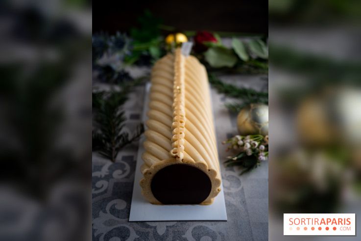 Bûche de Noël signature de Sébastien Serveau, Pâtisserie Fine Versailles