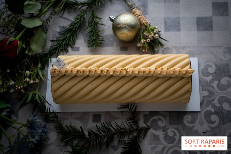 Bûche de Noël signature de Sébastien Serveau, Pâtisserie Fine Versailles