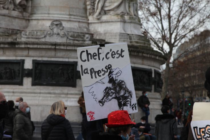 Manifestation pour les libertés à République 