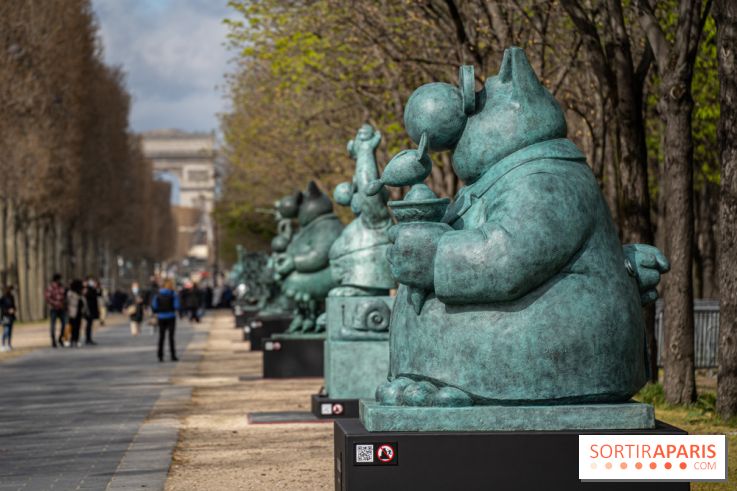 Exposition Geluck sur les Champs-Elysées 