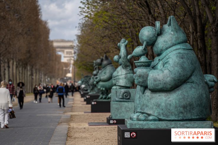 Exposition Geluck sur les Champs-Elysées 