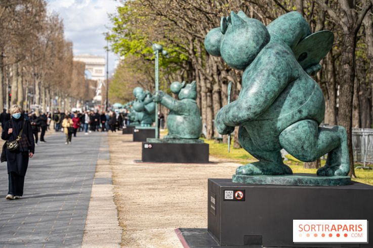 Exposition Geluck sur les Champs-Elysées 