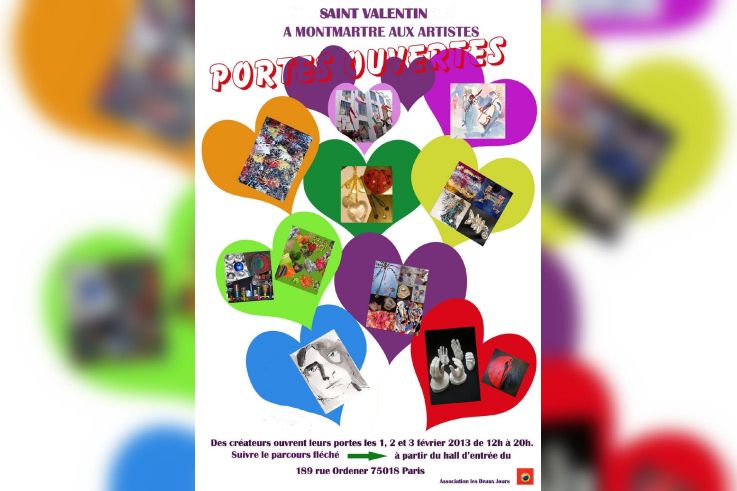 Saint Valentin à Montmartre aux Artistes Au cœur de la plus grande cité d’Europe Portes Ouvertes