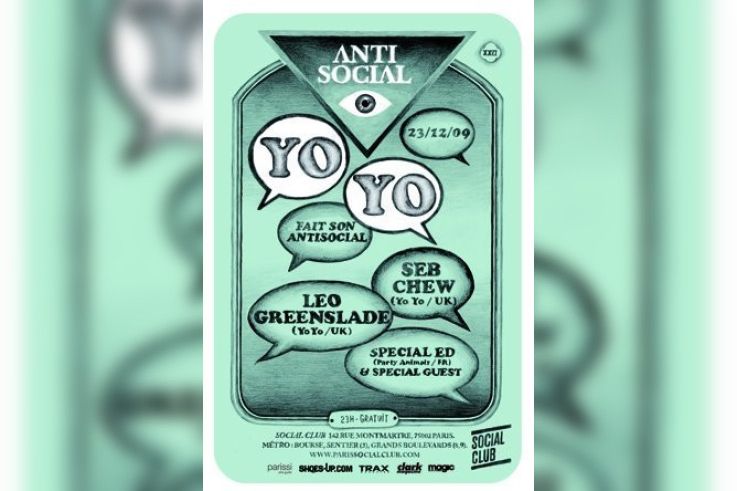 Yoyo, Antisocial, Social Club, Soirée, Paris