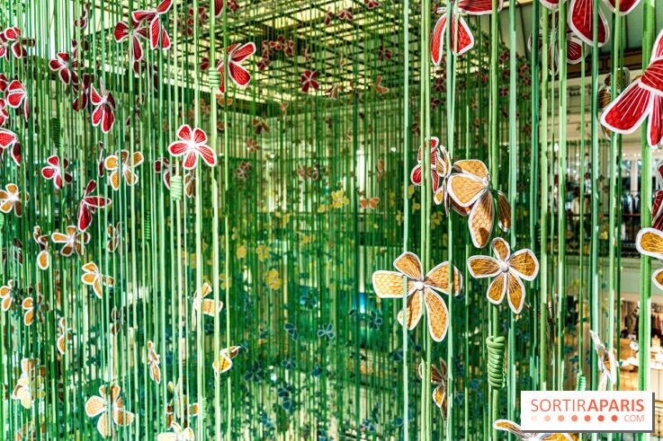 Les fleurs de Thebe Magugu au Bon Marché