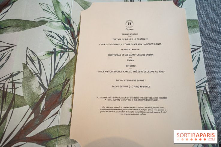 Octave restaurant dans le 16e par Juliette Ju - menu - carte