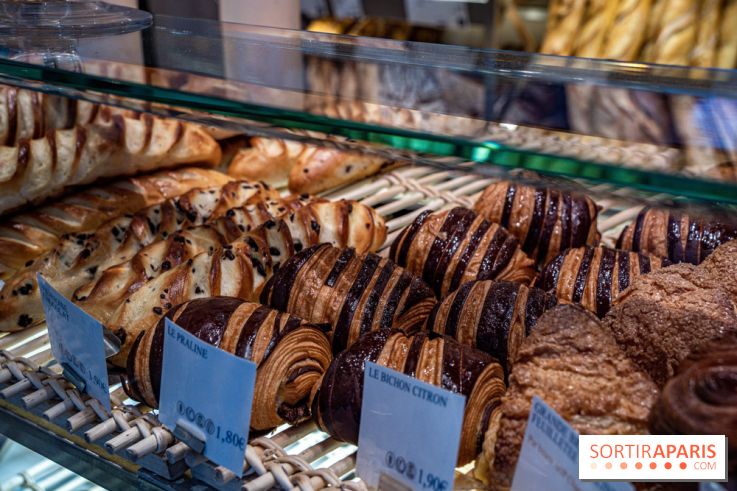 Photos : Boulangerie Baptiste aux Batignolles par Joël Defives - pain au chocolat