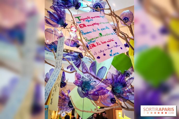 Les bouteilles à la mer, l'exposition poétique et florale autour de la pollution à Beaugrenelle