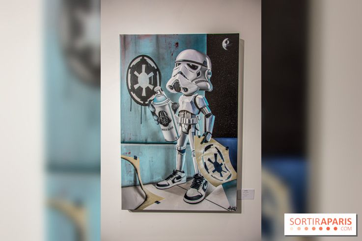 Pop Corn Time, nos photos de l'exposition de toiles et de NFT à la galerie Goldshteyn-Saatort